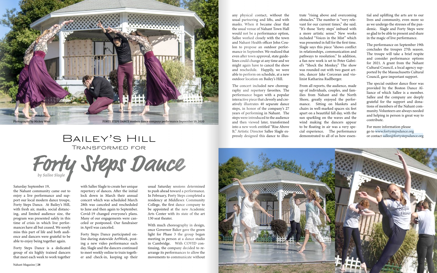 Forty Steps Dance Nahant Magazine Fall 2020